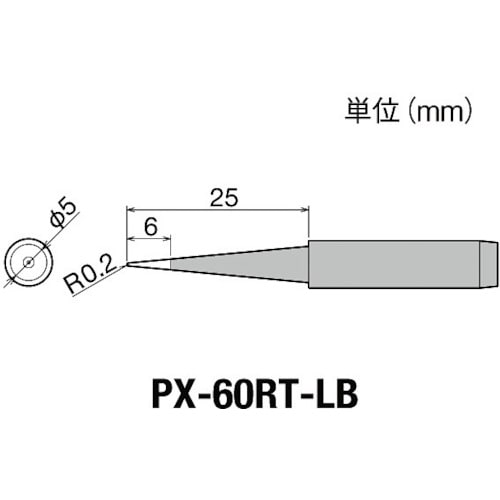 グット 替こて先LB型PX6・7/RX7/CXR用_