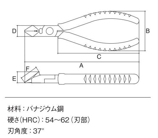 スリーピークス　斜ニッパ　ＤＮＰ‐１００Ｚ　　　　　　　　　