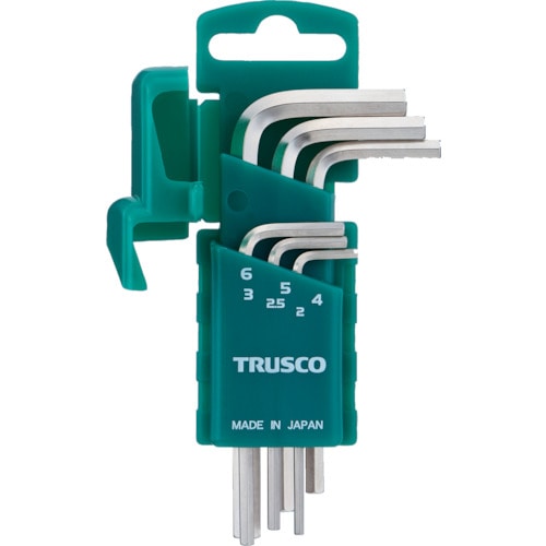 TRUSCO 六角棒レンチ 両端いじり止め穴付 6本セット_