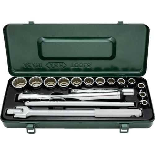 ＡＳＨ　レボウェイブソケットレンチセット１２．７□×１８ＰＣＳ＿