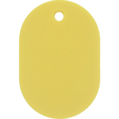 緑十字　小判札（無地札）　黄　６０×４０ｍｍ　スチロール樹脂＿