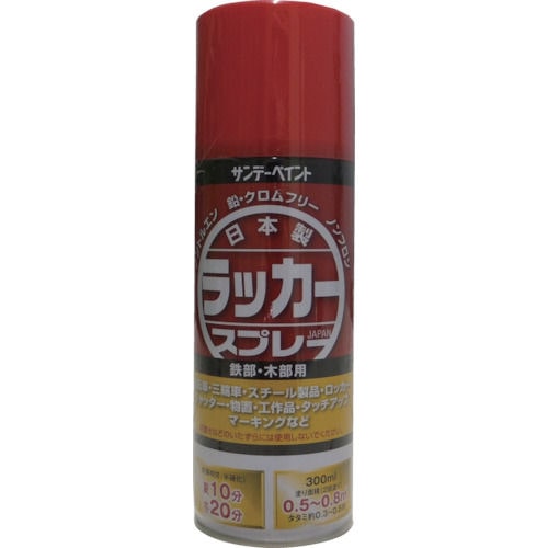 サンデーペイント　ラッカースプレーＪ　３００ｍＬ　ＮＥＷレッド＿