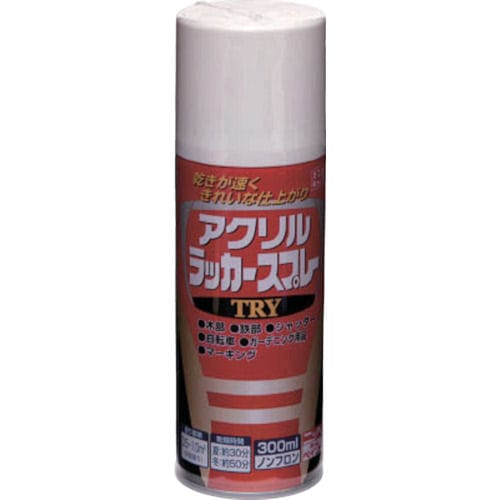 ニッぺ　アクリルラッカースプレーＴＲＹ　３００ｍＬ　ホワイト＿