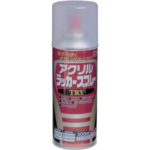 ニッぺ　アクリルラッカースプレーＴＲＹ　３００ｍＬ　透明クリヤー＿