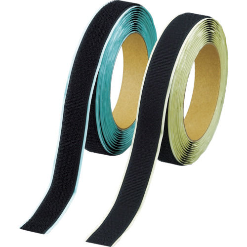 TRUSCO マジックテープ 弱粘着タイプ 50mmX5m 黒(1巻=1セット)_