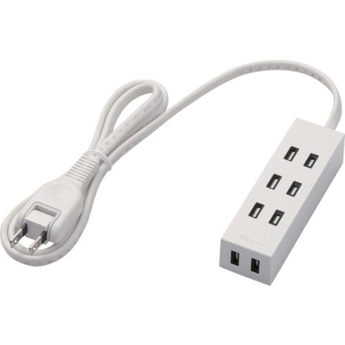 エレコム シャッタータップ flecc barra 4個口 1.0m ホワイト_