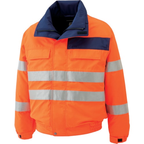 ミドリ安全　高視認性　防水帯電防止防寒ブルゾン　オレンジ　４Ｌ＿