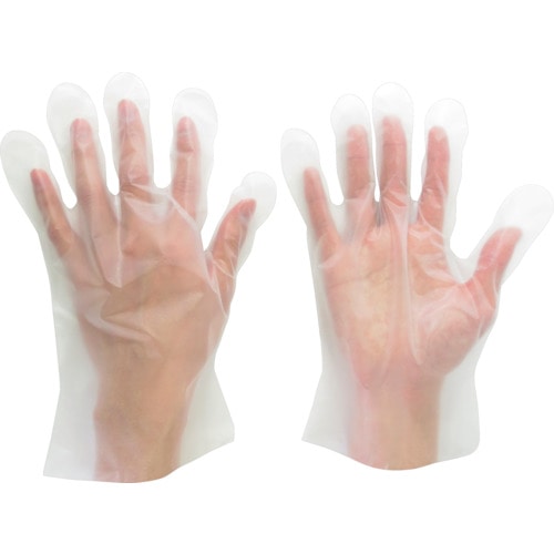 ミドリ安全　ポリエチレンディスポ手袋　ベルテ５７３　１００枚　袋入　Ｌ＿