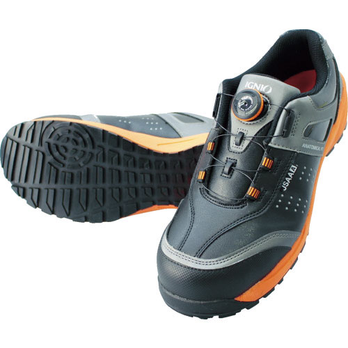 ＩＧＮＩＯ　ダイヤル式セーフティシューズ　Ａ種　耐滑ローカットブラック２６．０＿