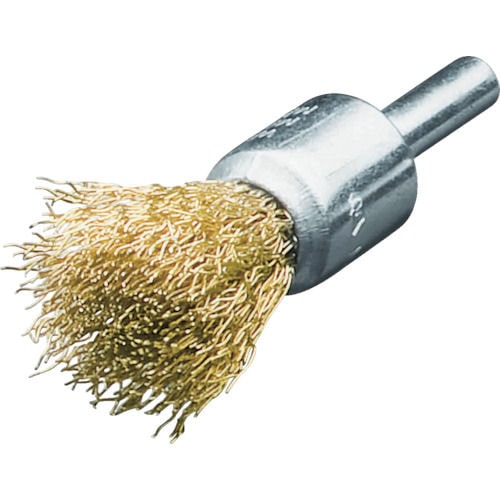 ＬＥＳＳＭＡＮＮ　軸付エンド型ブラシ　真鍮波線０．２　ファイ２３＿