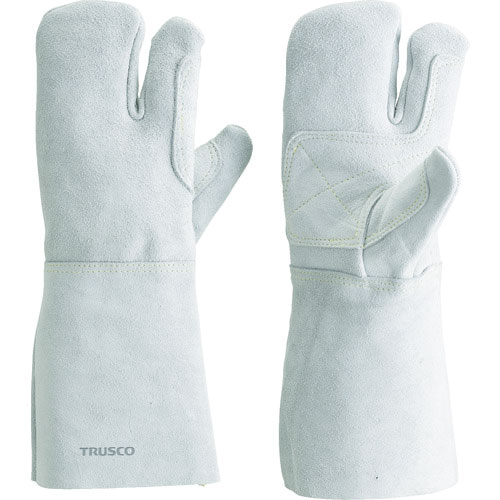 TRUSCO ケブラー糸使用溶接手袋 3本指 裏綿付_