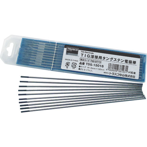 TRUSCO タングステン電極棒 2%セリウム入 Φ1.6 150L_