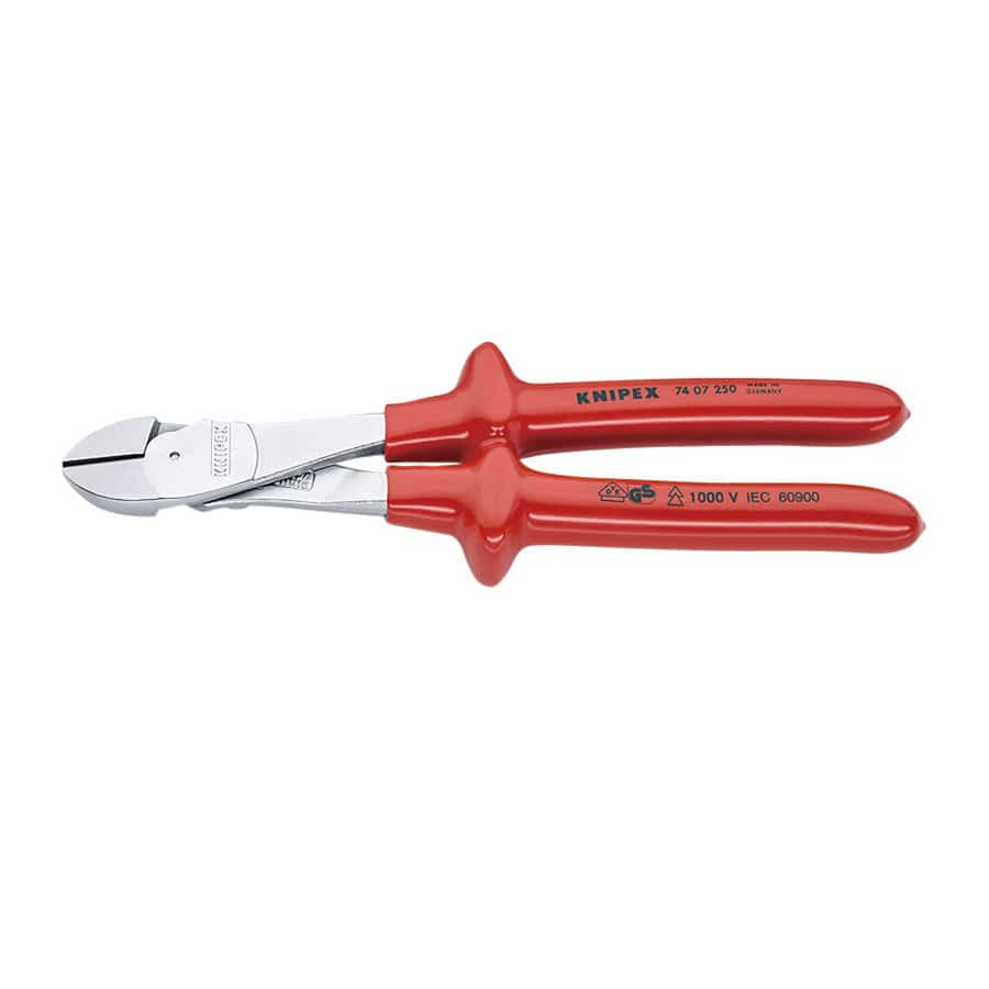 ＫＮＩＰＥＸ（クニペックス）　１０００Ｖ　絶縁強力斜ニッパー　２５０ｍｍ　７４０７－２５０