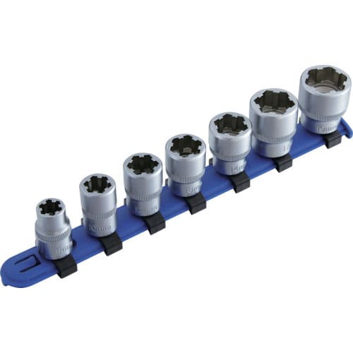 Ｐｒｏ－Ａｕｔｏ　３／８ＤＲ．７ＰＣ．エクストラクターソケットハンガーセット＿