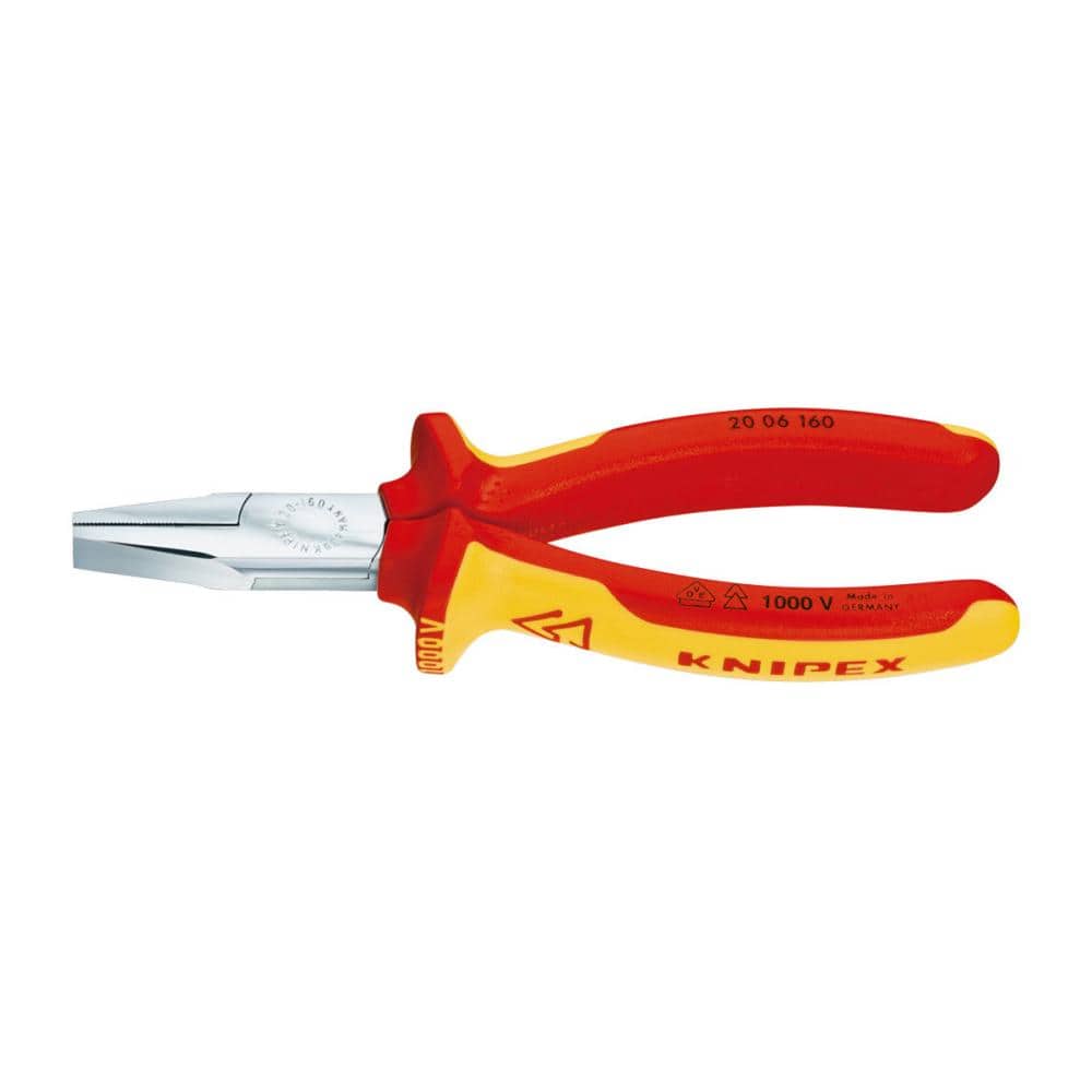 ＫＮＩＰＥＸ（クニペックス）　１０００Ｖ　平口　絶縁ペンチ　１６０ｍｍ　２００６－１６０