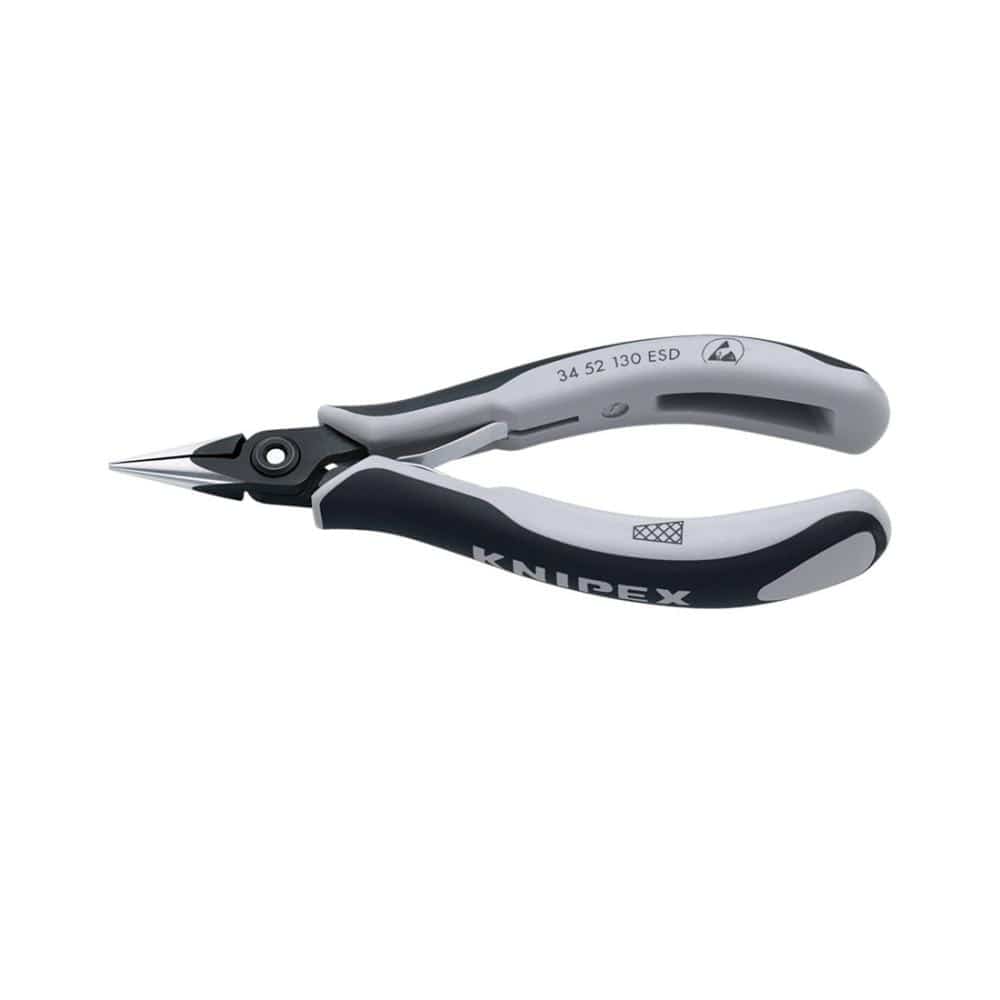 KNIPEX 丸口 精密プライヤー(つかみ面クロスメッシュ)ESD130mm 3452-130ESD