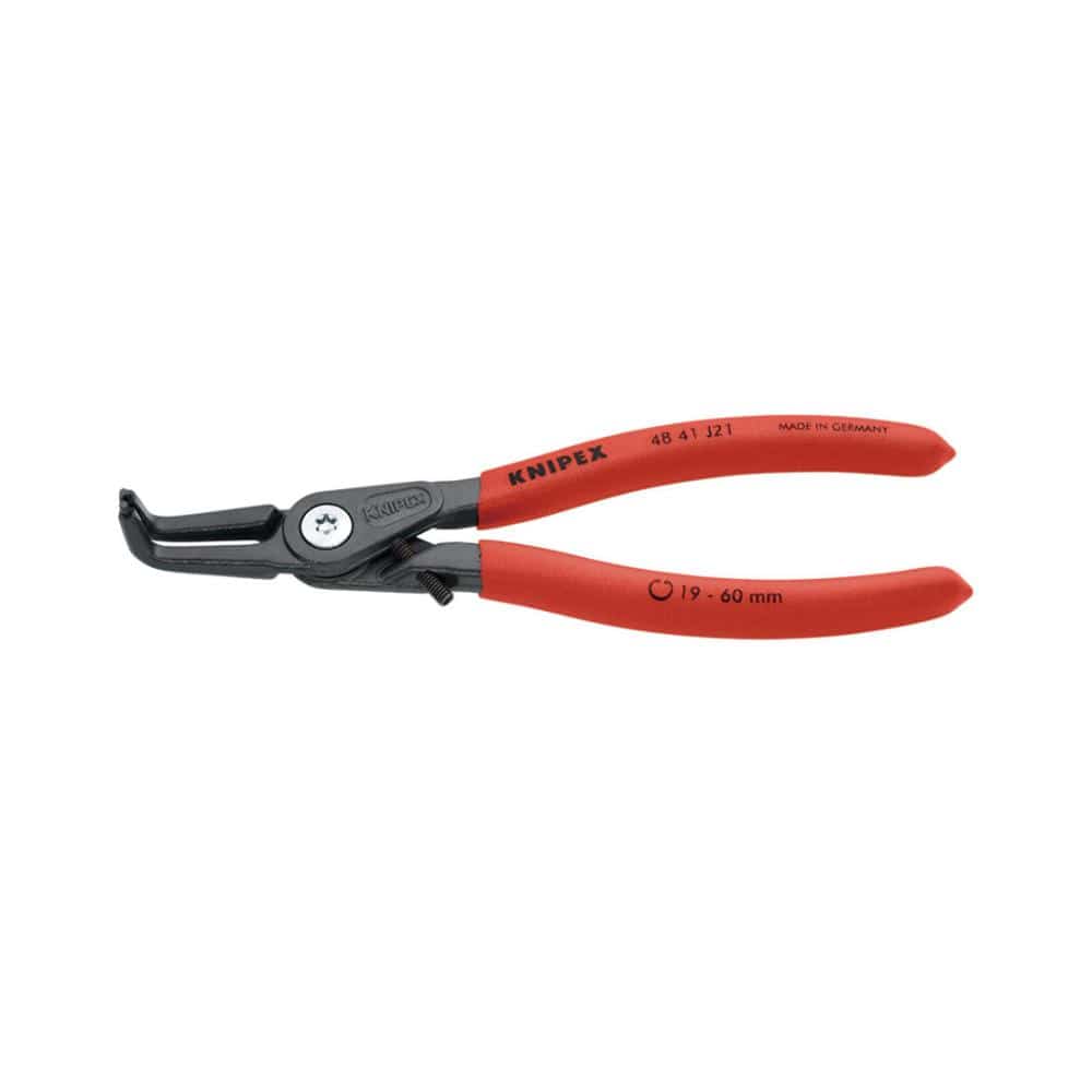 ＫＮＩＰＥＸ　ストッパー付穴用精密スナップリングプライヤー　９０°曲　先端１．８ｍｍ４８４１－Ｊ２１