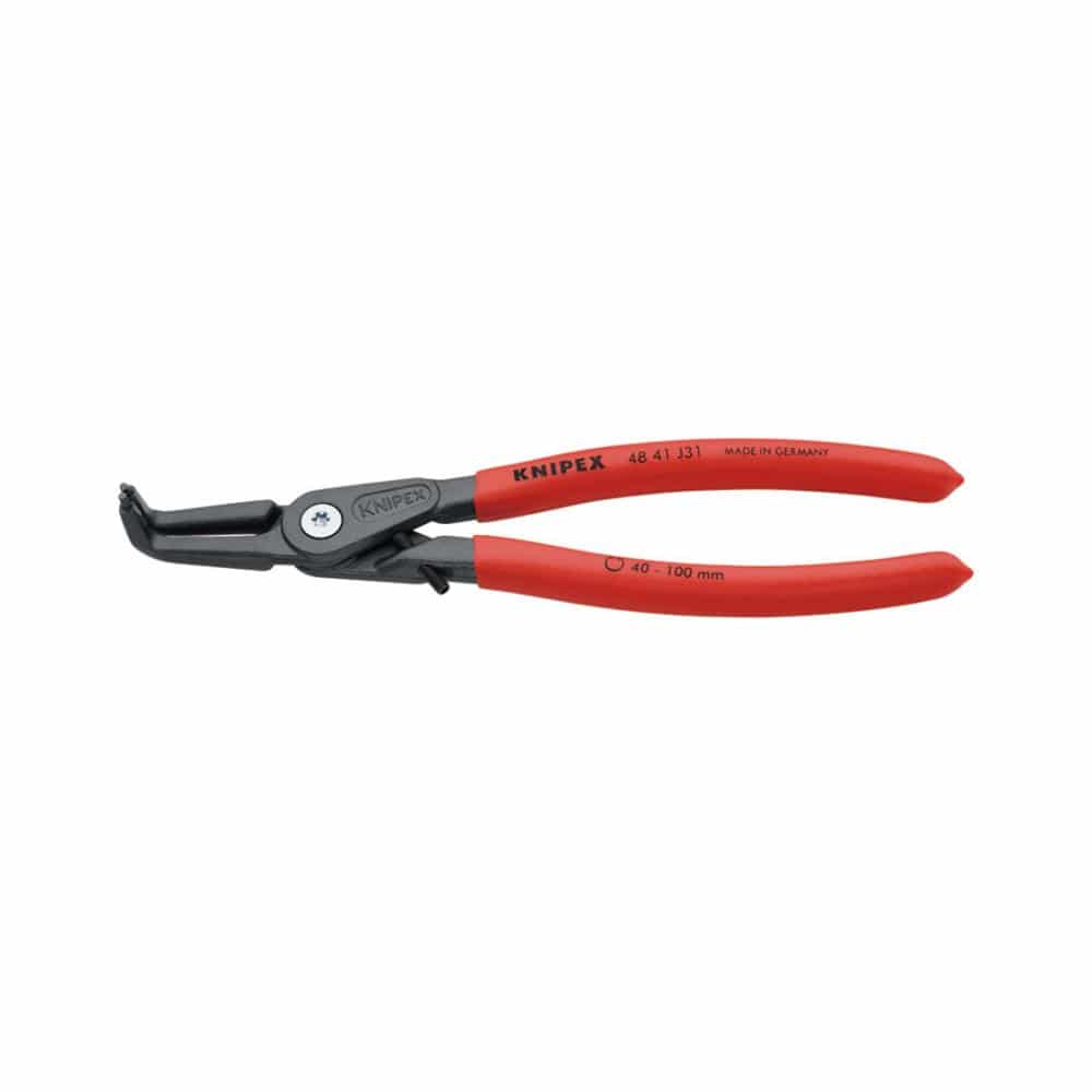 KNIPEX ストッパー付穴用精密スナップリングプライヤー 90°曲 先端2.3mm4841-J31