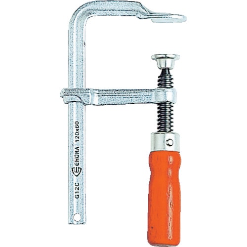 TRUSCO エホマクランプ 木ハンドル 最大口開400mm深さ120mm_