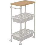 ＩＲＩＳ　ウッドトップメタルポールワゴン　ＭＫＷ－ＷＴ３Ｓ　ホワイト／ビーチ＿