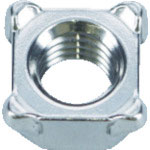 ＴＲＵＳＣＯ　四角溶接ナット　Ｍ１０　パイロット無　ステンレス　５個入＿