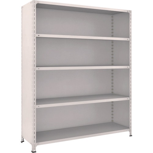 ＴＲＵＳＣＯ　軽量棚背板・側板付　Ｗ１５００Ｘ４５０ＸＨ１８００　５段　ネオグレー＿