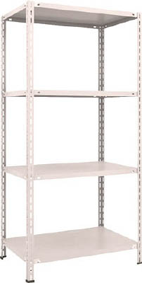 ＴＲＵＳＣＯ　軽量棚　中棚ボルトレス型　８７５Ｘ６００Ｘ１８００　４段　ネオグレー＿