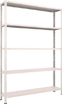 ＴＲＵＳＣＯ　軽量棚　中棚ボルトレス型１５００Ｘ３００Ｘ２１００　５段　ネオグレー＿