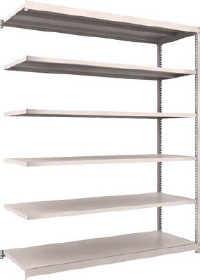 ＴＲＵＳＣＯ　Ｍ１．５型軽中量棚　１７６０Ｘ５９５Ｘ２１００　６段連結　ネオグレー＿