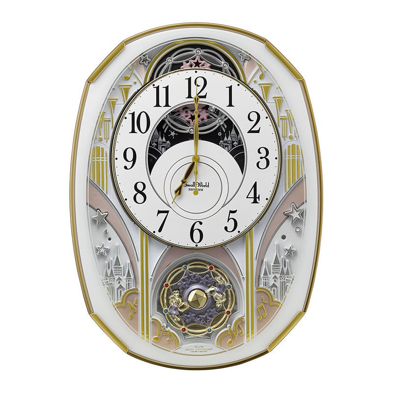 仕掛け時計 リズム社 4MN516RH13 スモールワールドクオーレ メロディ電波掛時計（18曲入） 4MN516RH13