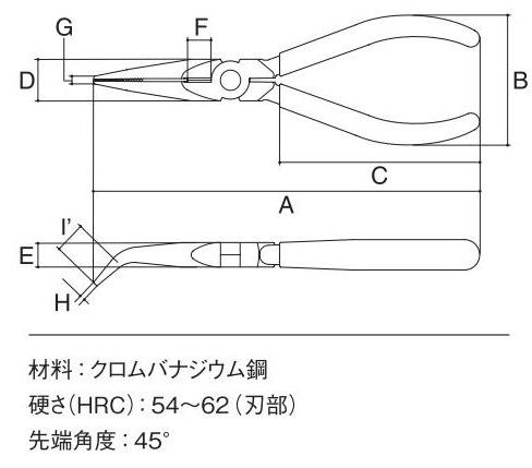 スリーピークス　先曲ラジオペンチ　ＲＰ‐１５０ＢＧ　　　　　