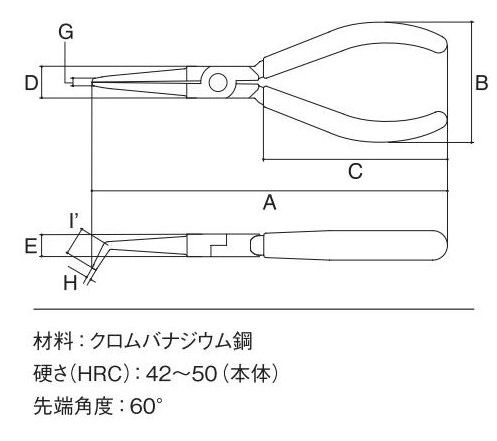 スリーピークス　先曲ペンチ　ＮＮＰ‐１５０ＢＧ　　　　　　　