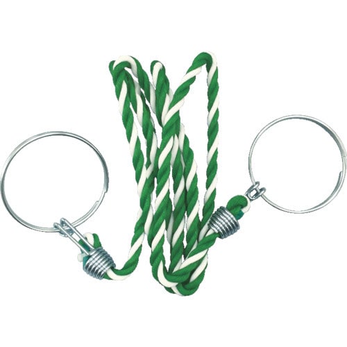 ＴＲＵＳＣＯ　コーン用ロープ　標識　緑×白　１２ｍｍＸ２ｍ＿
