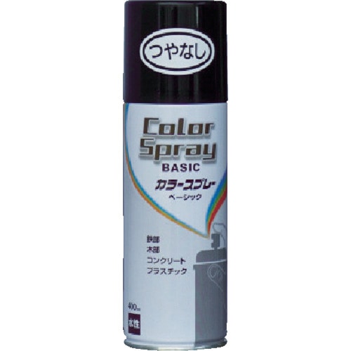 ニッぺ カラースプレー ベーシック 400mL つやなしブラック_