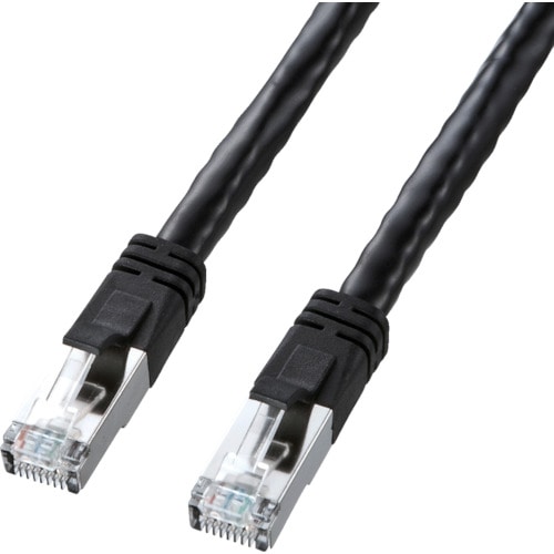 SANWA CAT6 LANケーブル PoE対応タイプ ブラック 5m_
