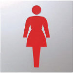 光 ステンレスサイン女マーク70×70×0.8mm_
