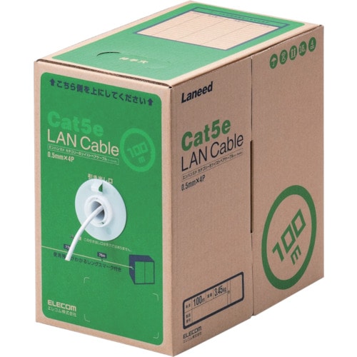 エレコム EU RoHS指令準拠LANケーブル CAT5E 100m ホワイト_