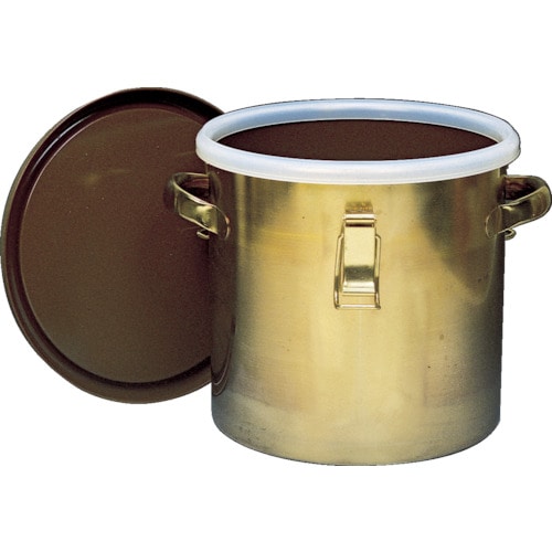 フロンケミカル　フッ素樹脂コーティング密閉タンク（金具付）　膜厚約５０μ　２５Ｌ＿