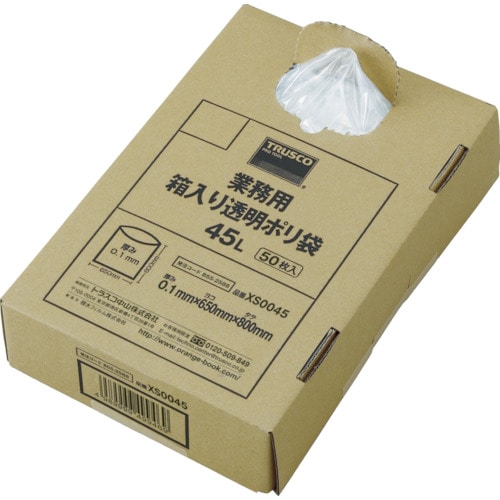 ＴＲＵＳＣＯ　業務用ポリ袋　透明・箱入　０．１×７＿