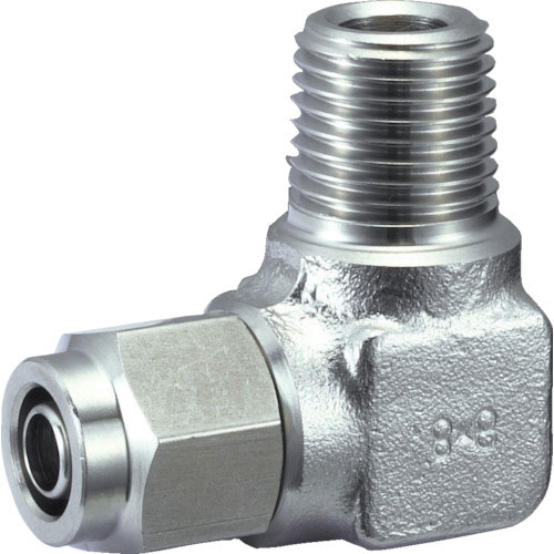 TRUSCO SUSメイルエルボ 適用チューブ径4X2 ねじR1/4 TS4-02ML_