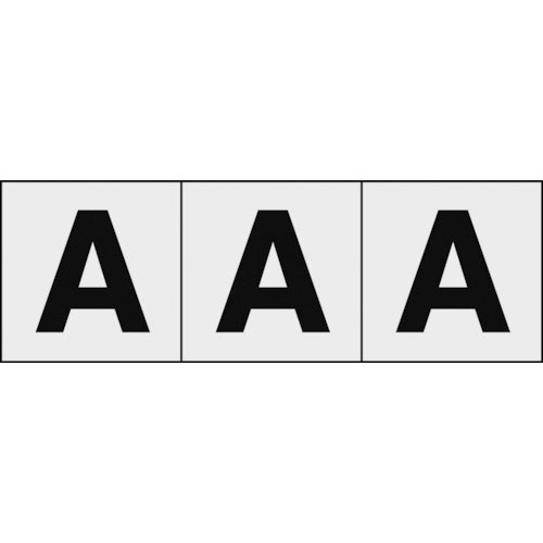アルファベットステッカー　３０×３０　「Ａ」　透明地／黒文字　３枚入　ＴＳＮ－３０－Ａ－ＴＭ＿