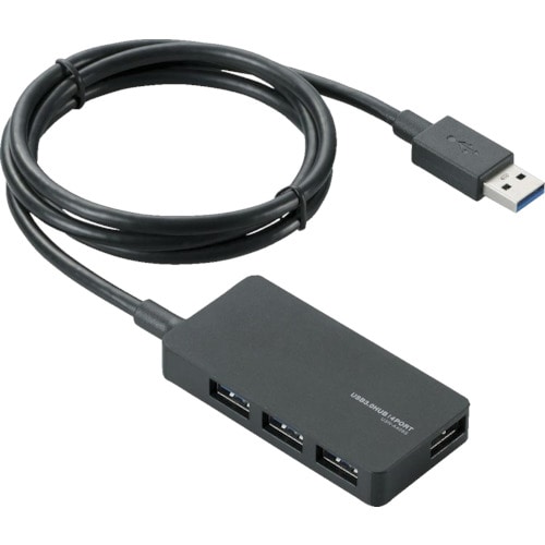 エレコム USBHUB3.0/ACアダプタ付/セルフパワー/4ポート/ブラック_