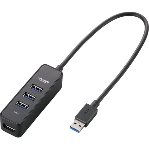 エレコム　マグネット付き４ポートＵＳＢ３．０ハブ　バスパワー専用モデル　ブラック＿