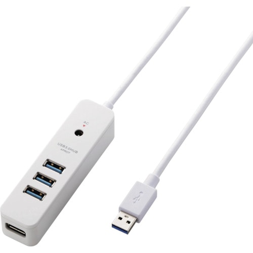 エレコム ｕｓｂ３ ０ハブ ４ポート強力マグネット付 コードキーパー付 ホワイト の通販 ホームセンター コメリドットコム