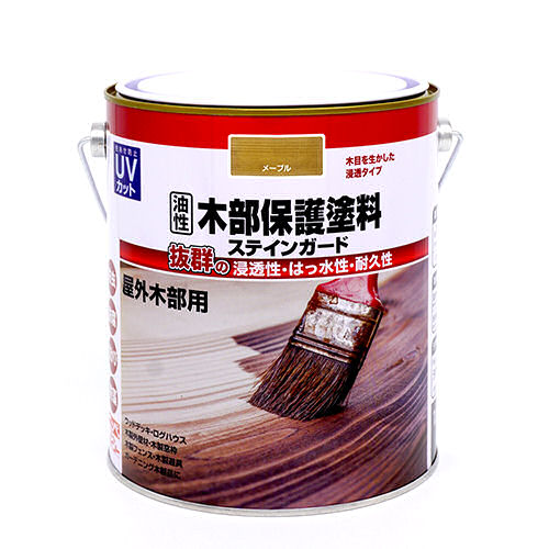 油性木部保護塗料ステインガード　１．６Ｌ　メープル