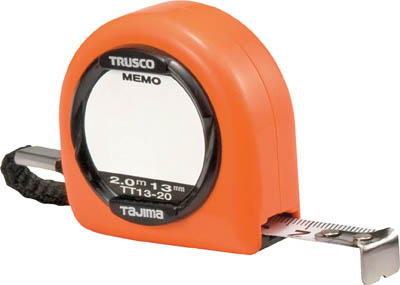 TRUSCO メモプレート付コンベックス フリータイプ 13mm幅 2.0m_