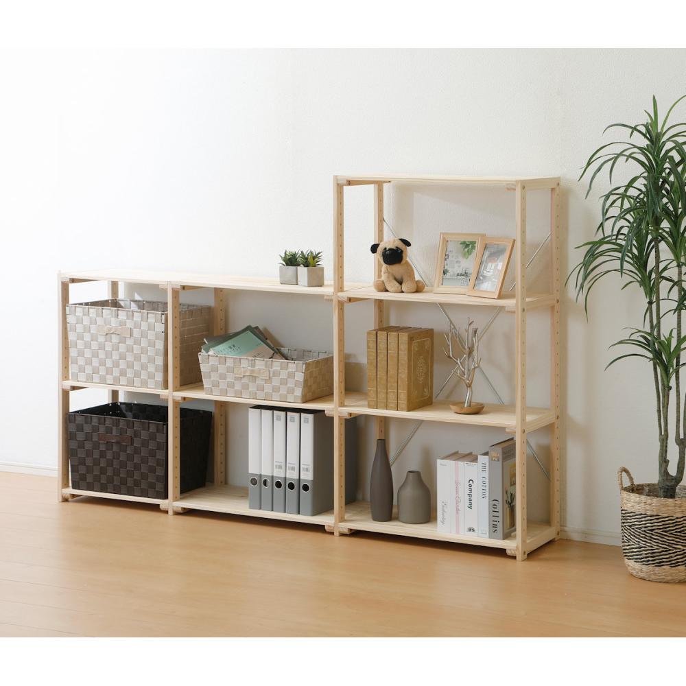 シェルフ 飾り棚 幅60cm パイン材 Amazon｜ラック 木製 パイン材 (幅60 奥行30 高さ110cm) 4段
