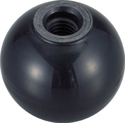 TRUSCO 樹脂製握り玉 芯金なし 黒 Φ25XM6mm_