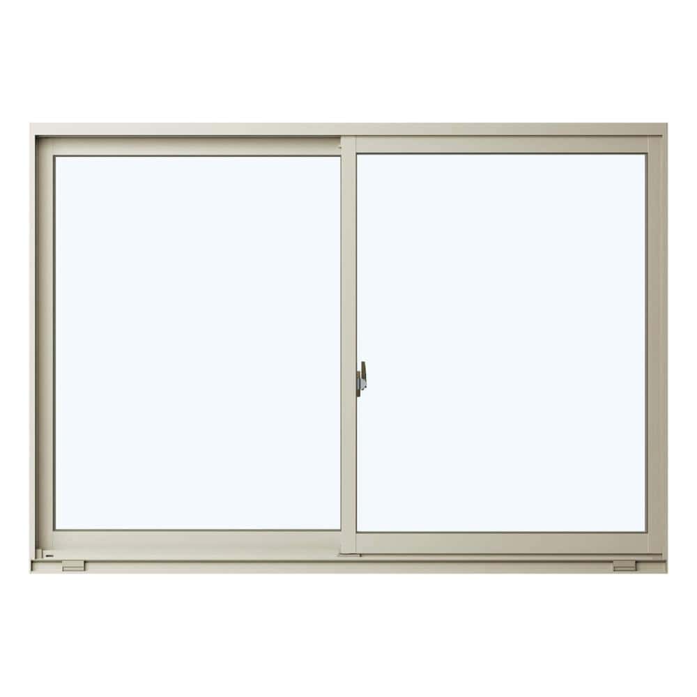 引違い窓　Ｗ７８０×Ｈ５７０ｍｍ　ガラス：型ガラス　枠色：プラチナステン　アングルなし