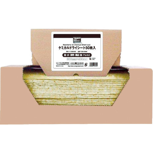 TRUSCO ケミカルドライシート 380×480 (50枚入)_